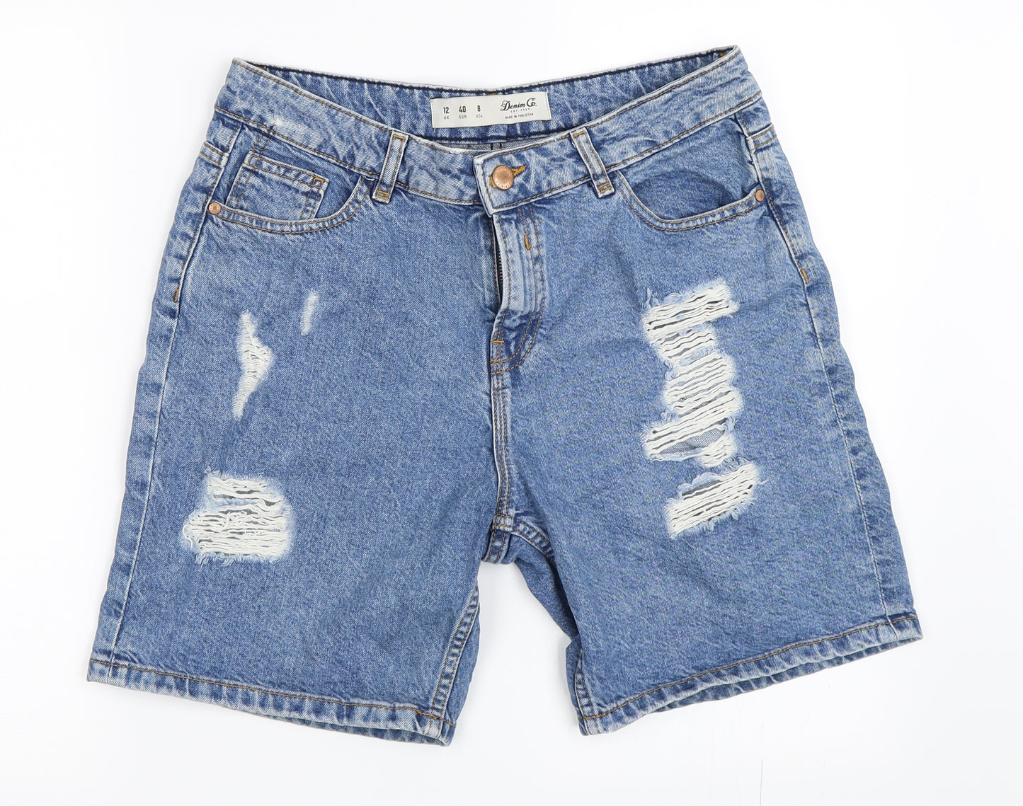 Primark Womens Blue  Denim Bermuda Shorts Size 12