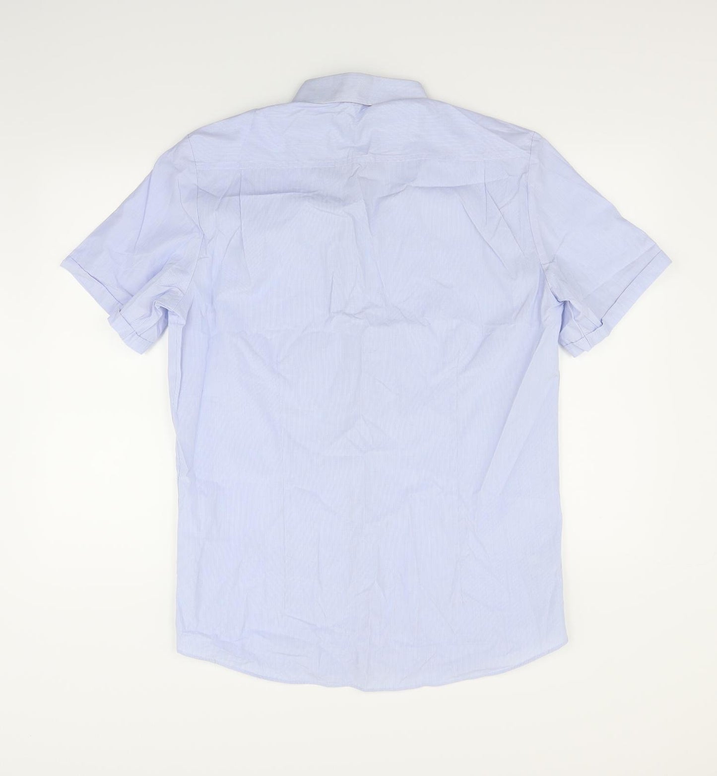 Dimensions Mens Blue    Button-Up Size 16