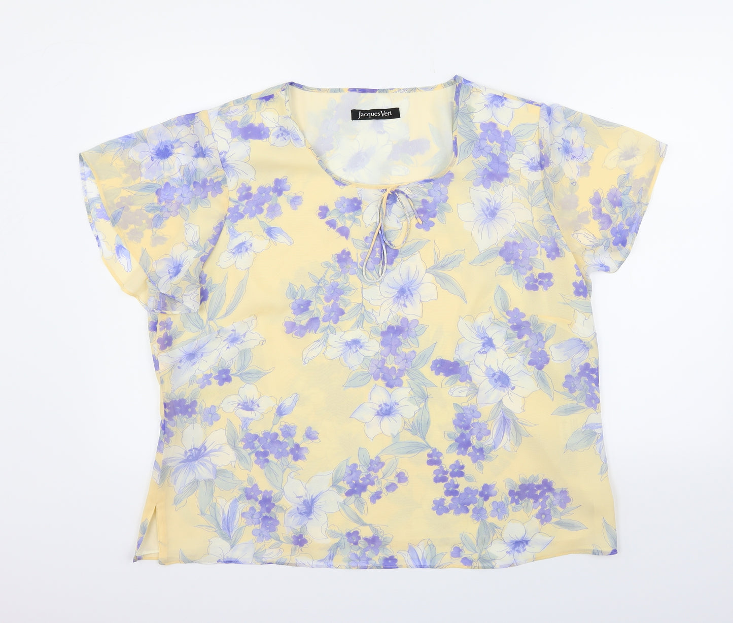 Jacques Vert  Womens Yellow Floral  Basic T-Shirt