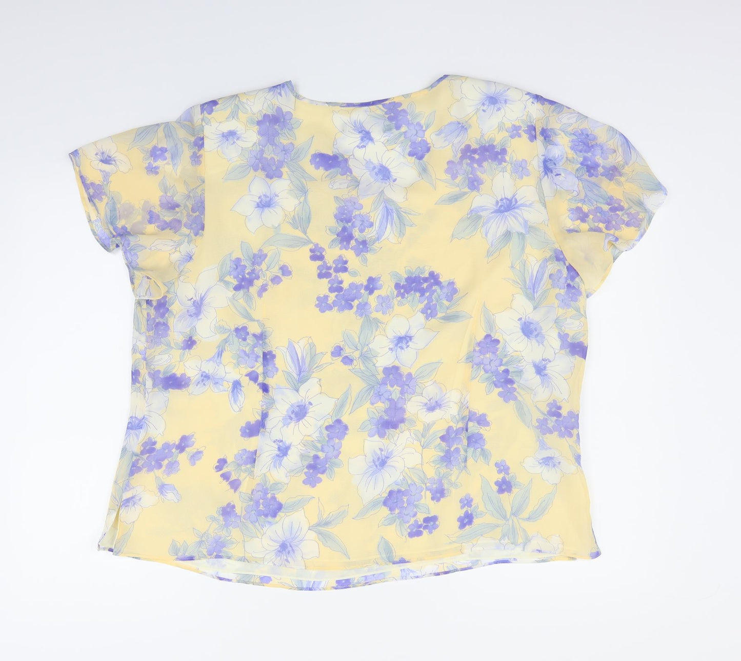 Jacques Vert  Womens Yellow Floral  Basic T-Shirt