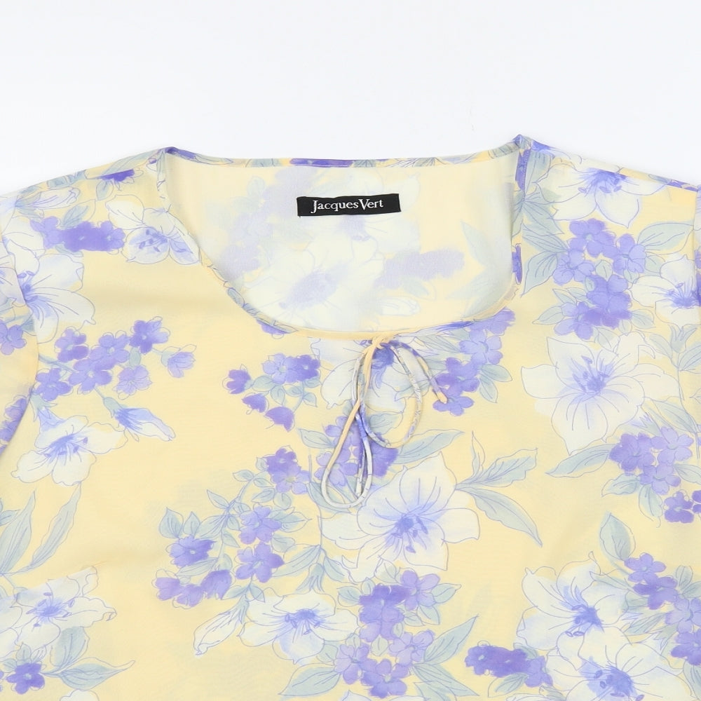 Jacques Vert  Womens Yellow Floral  Basic T-Shirt
