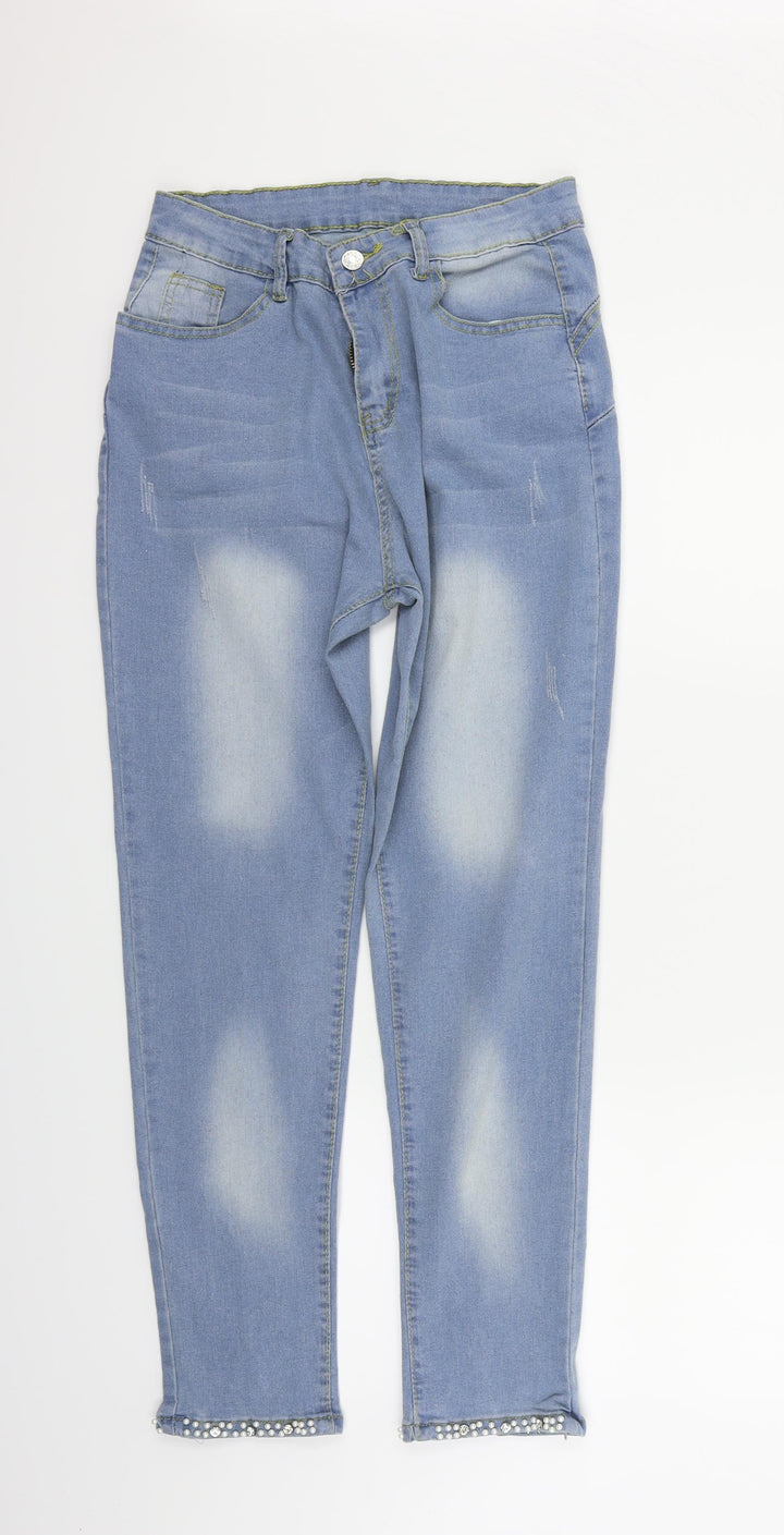 Preworn Womens Blue   Straight Jeans Size 26 in L27 in - perl detail