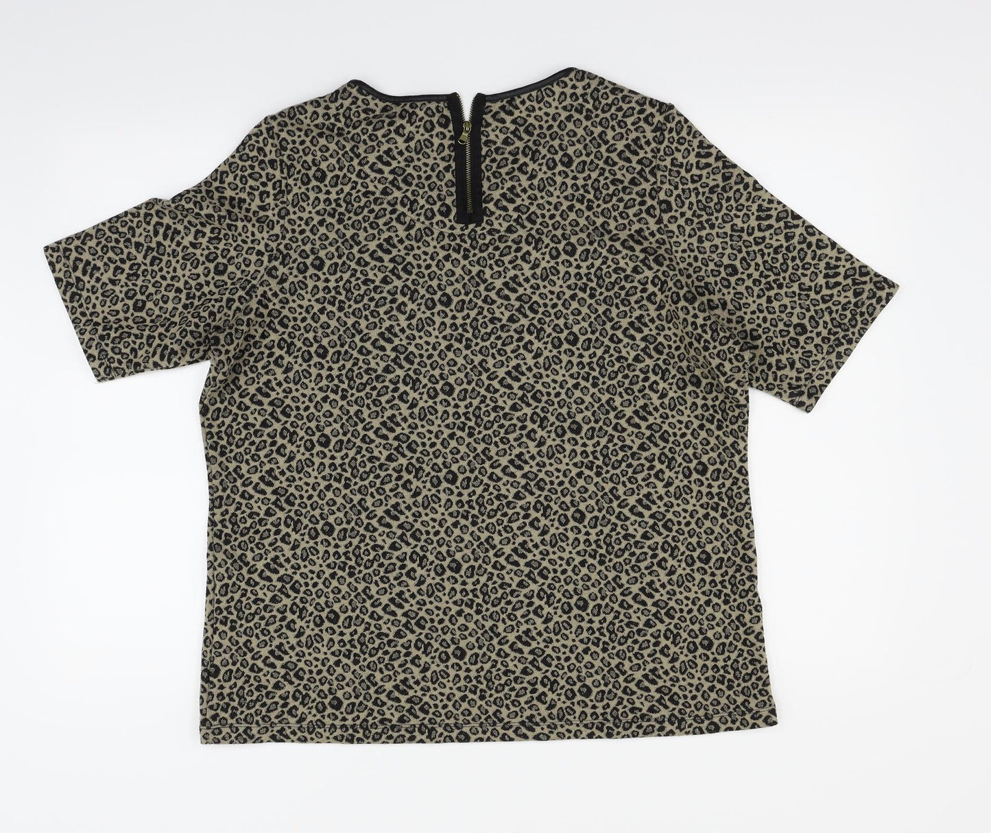 Marks and Spencer Womens Beige Animal Print  Basic T-Shirt Size 18