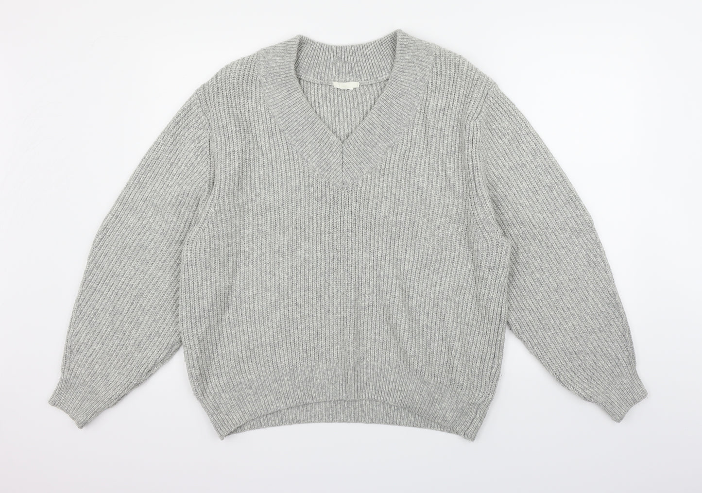 H&M Womens Grey   Pullover Jumper Size L
