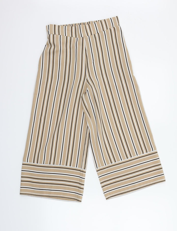 New Look Girls Beige Striped Jegging Trousers Size 13 Years