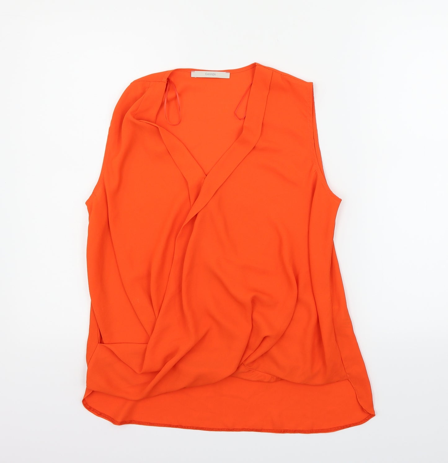 George Womens Orange   Basic T-Shirt Size 10