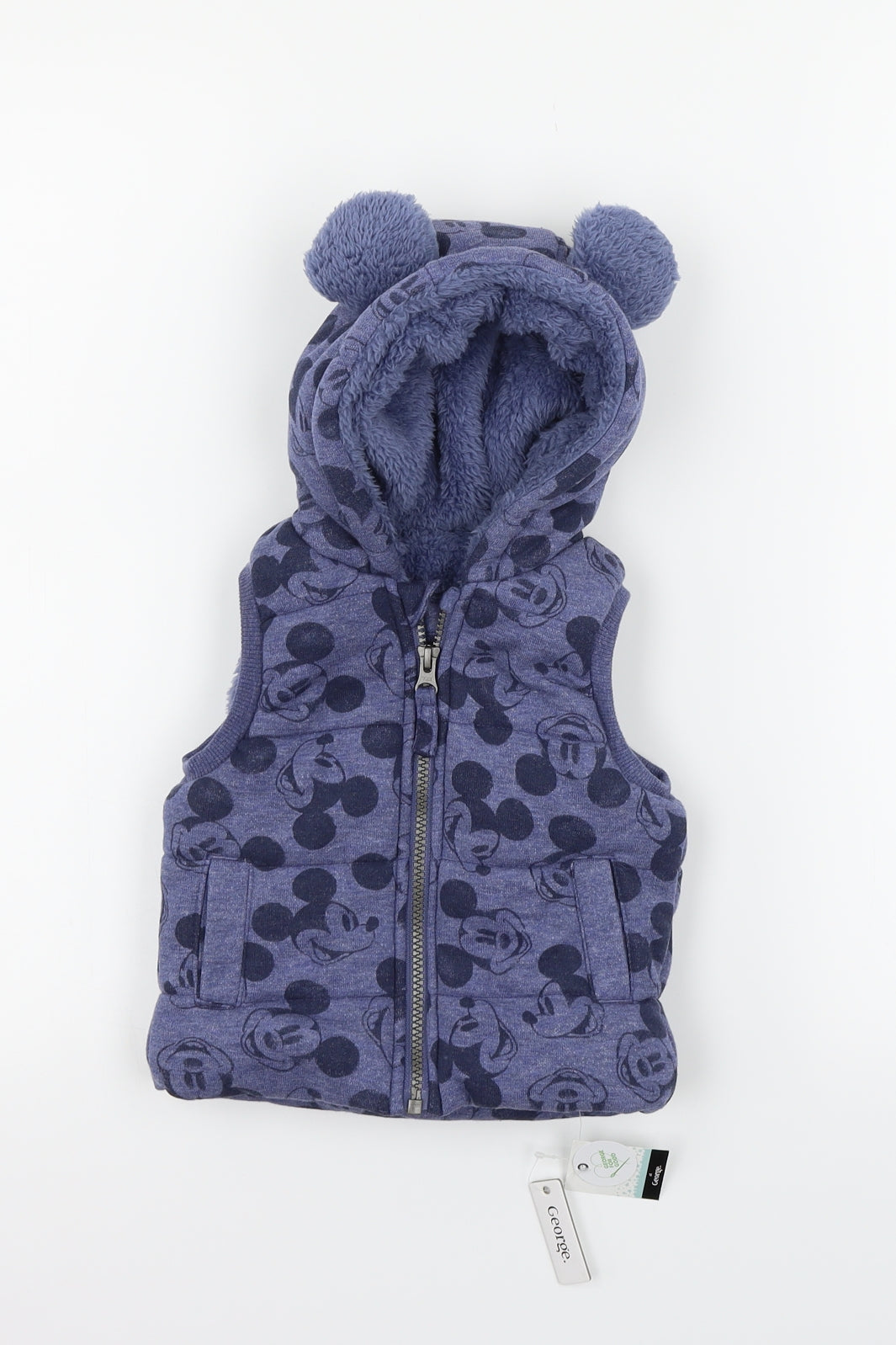 George  Blue   Gilet Jacket Size 6-9 Months