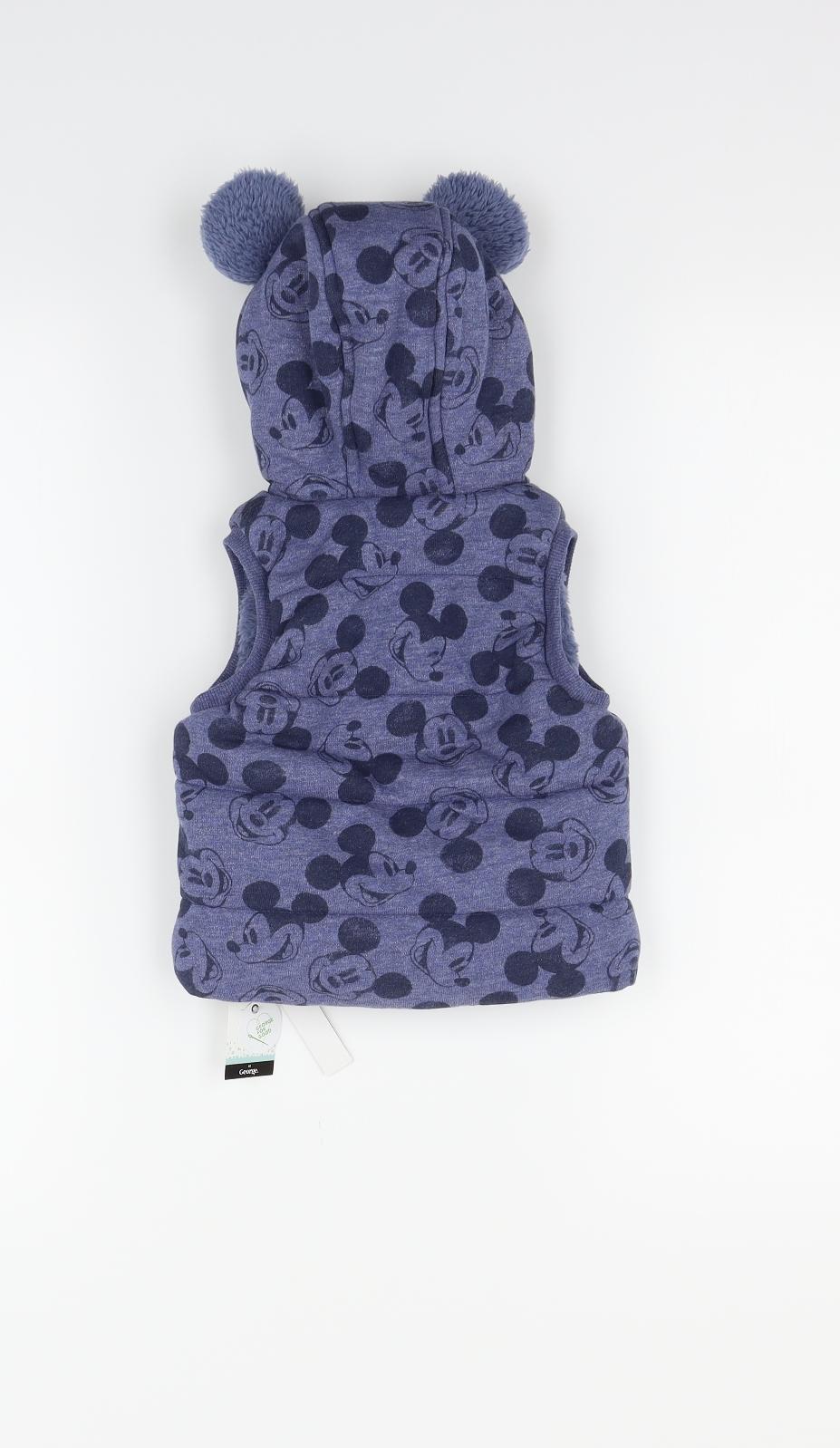 George  Blue   Gilet Jacket Size 6-9 Months