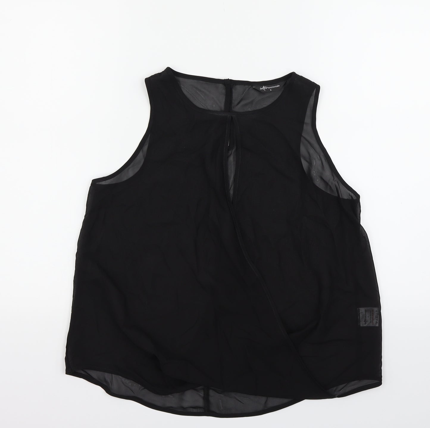 Internacionale Womens Black   Basic T-Shirt Size 8
