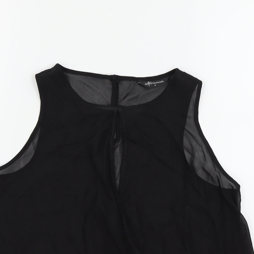 Internacionale Womens Black   Basic T-Shirt Size 8
