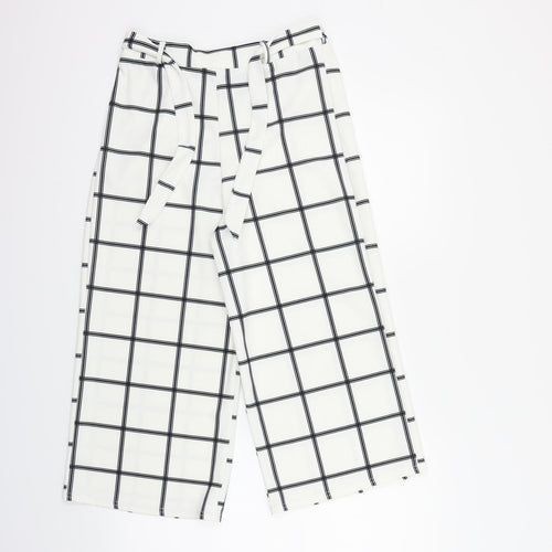 New Look Girls White Check  Jogger Trousers Size 12-13 Years