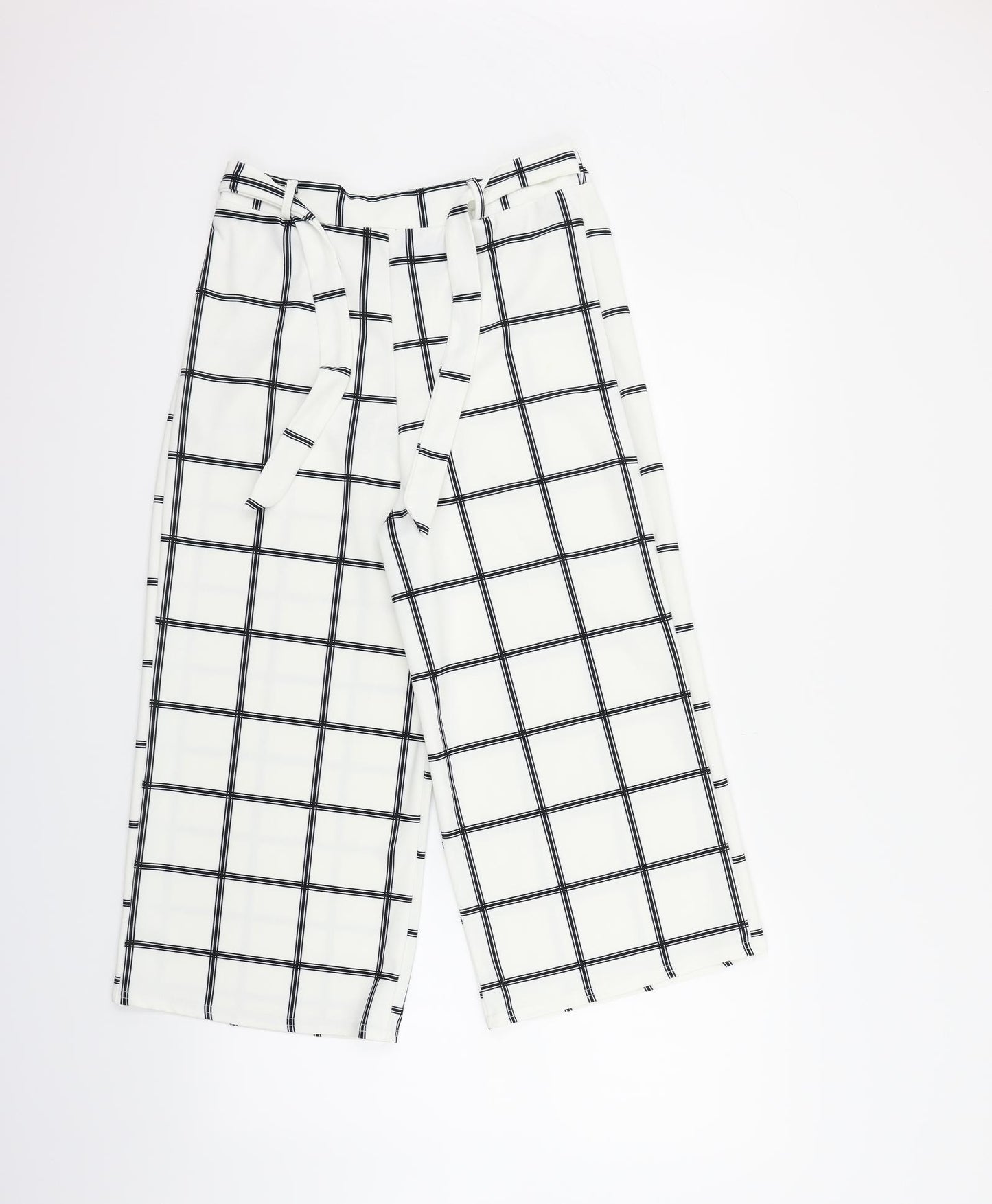 New Look Girls White Check  Jogger Trousers Size 12-13 Years