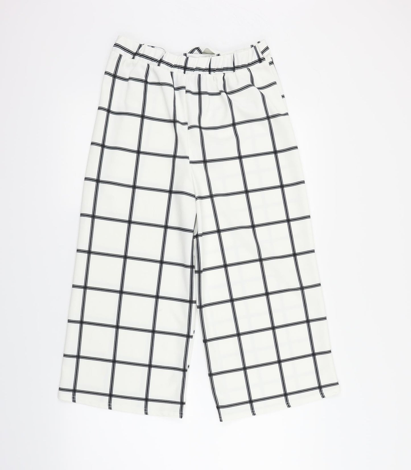 New Look Girls White Check  Jogger Trousers Size 12-13 Years