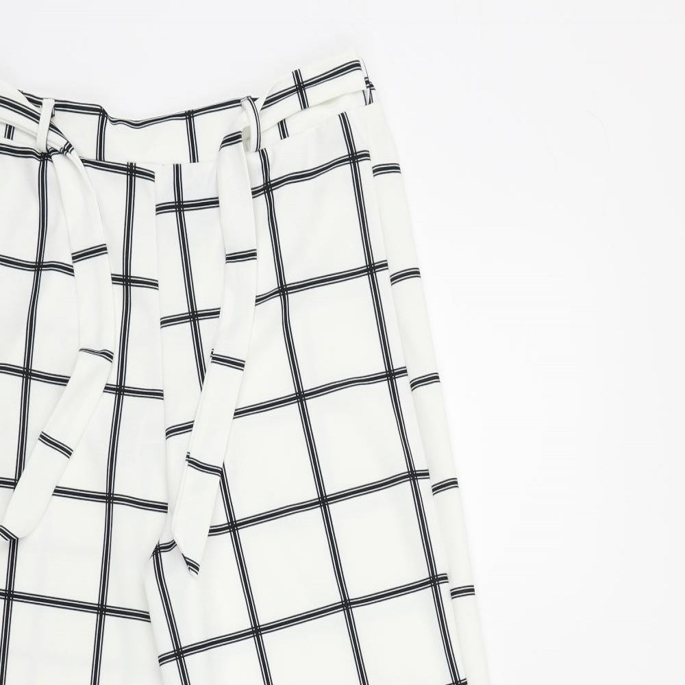 New Look Girls White Check  Jogger Trousers Size 12-13 Years