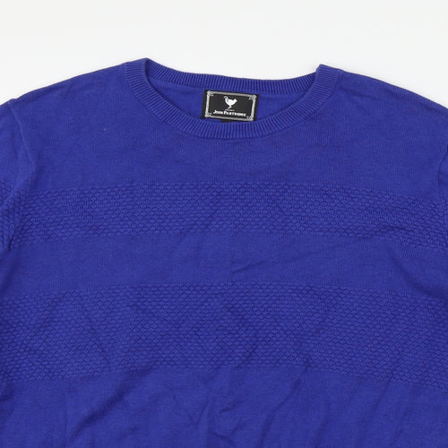 John Partidge Mens Blue   Henley Jumper Size M