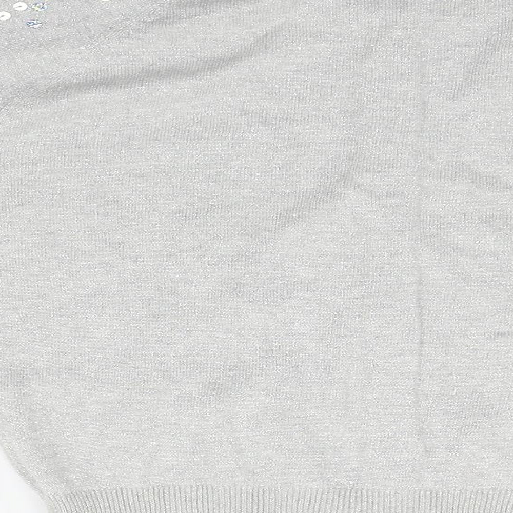 George Girls Grey   Cardigan Jumper Size 10-11 Years  - Sequin detail
