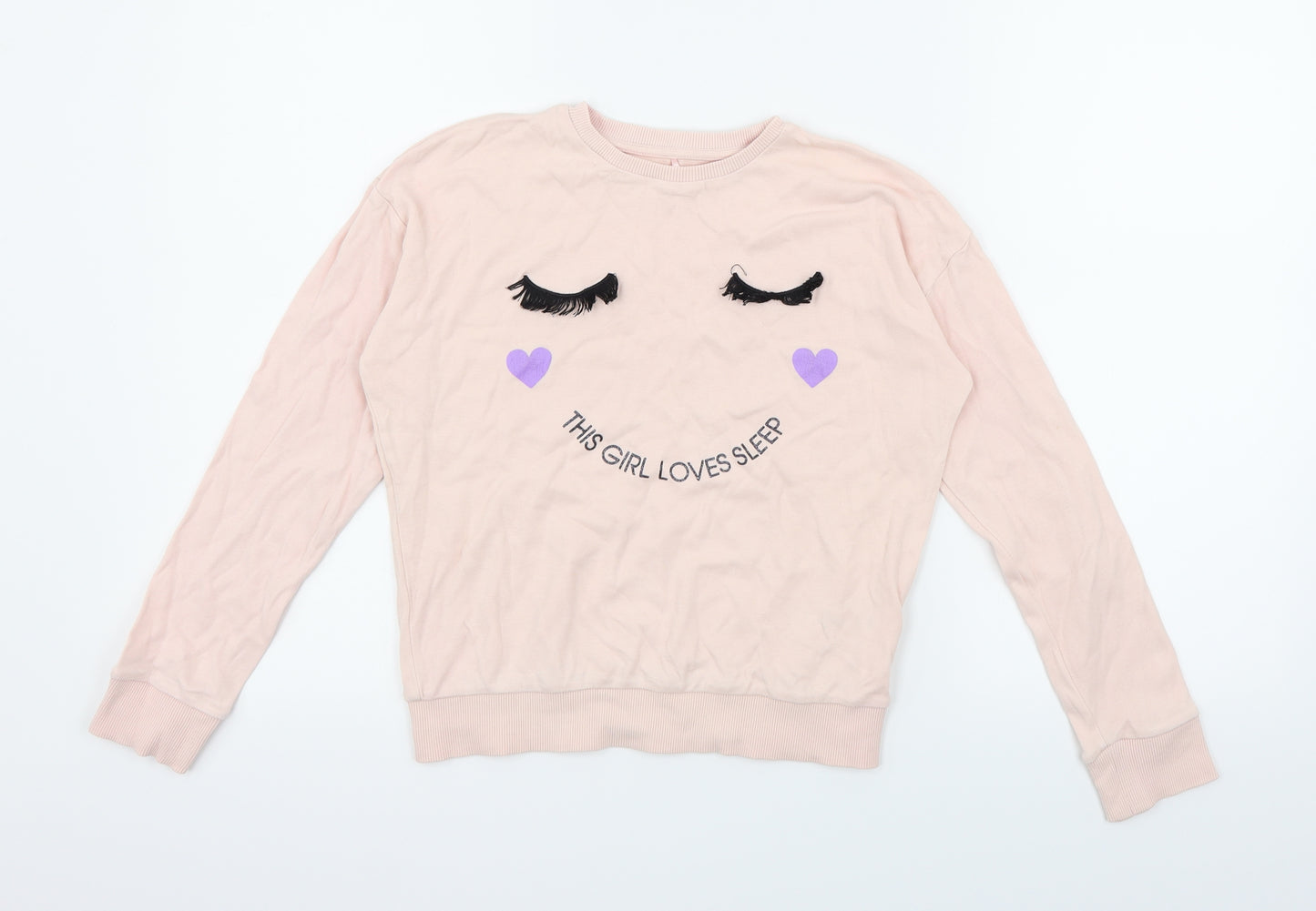 George Girls Pink   Henley Jumper Size 8-9 Years