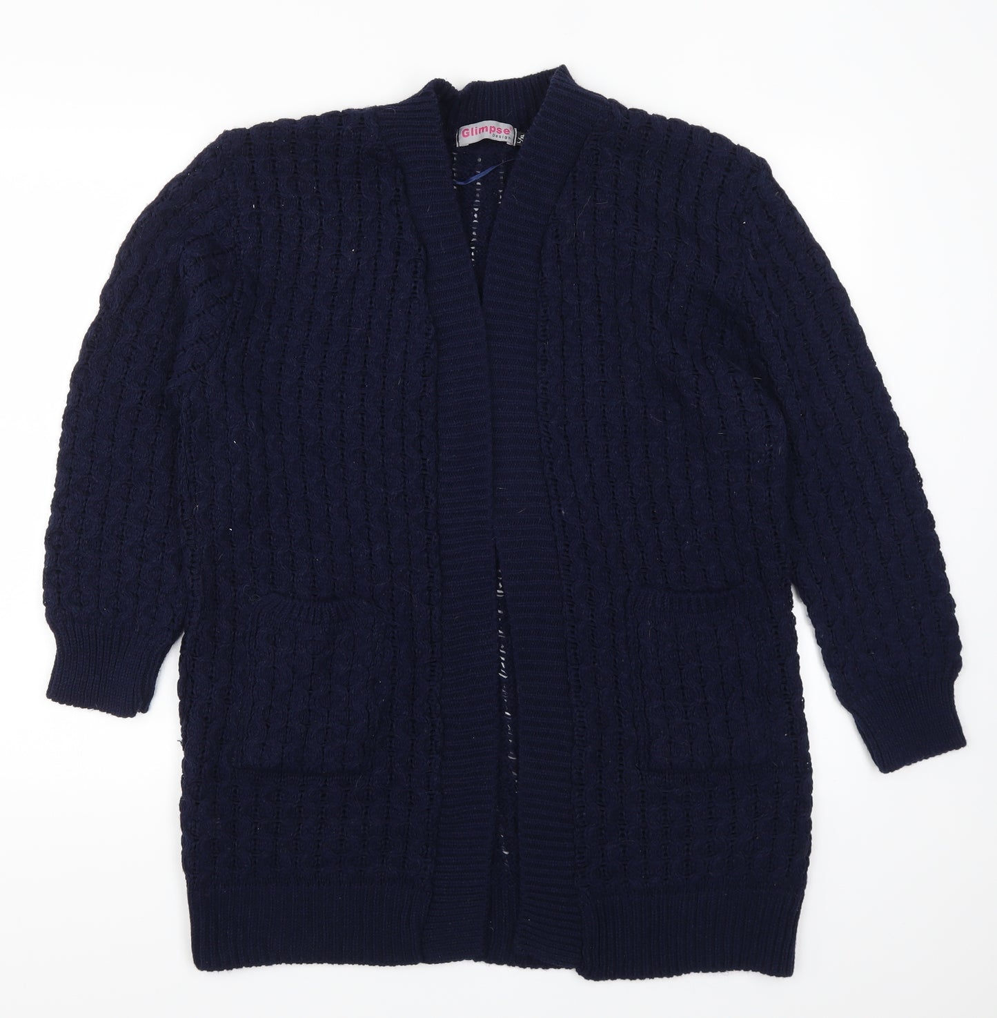 Glimpse Womens Blue   Cardigan Jumper Size L