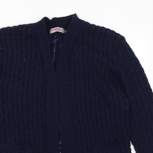 Glimpse Womens Blue   Cardigan Jumper Size L