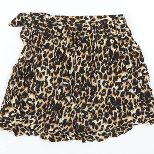 F&F Girls Brown Animal Print  Skater Skirt Size 4-5 Years