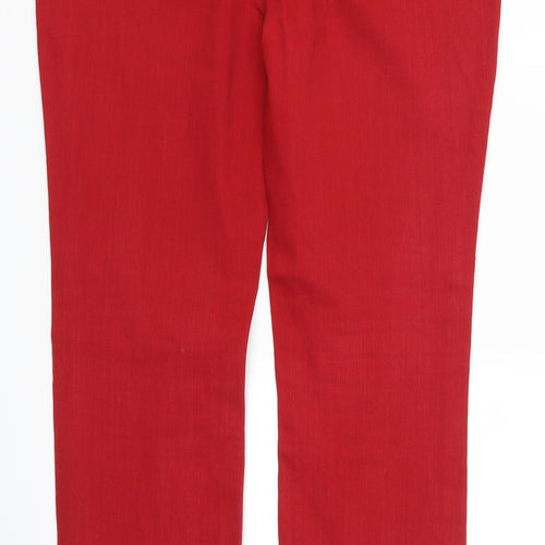 House of Denim Womens Red  Denim Skinny Jeans Size 12 L31 in
