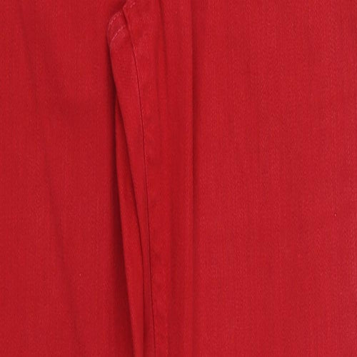 House of Denim Womens Red  Denim Skinny Jeans Size 12 L31 in