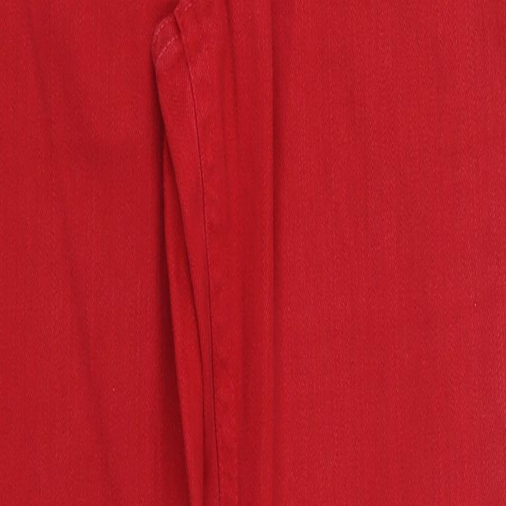 House of Denim Womens Red  Denim Skinny Jeans Size 12 L31 in