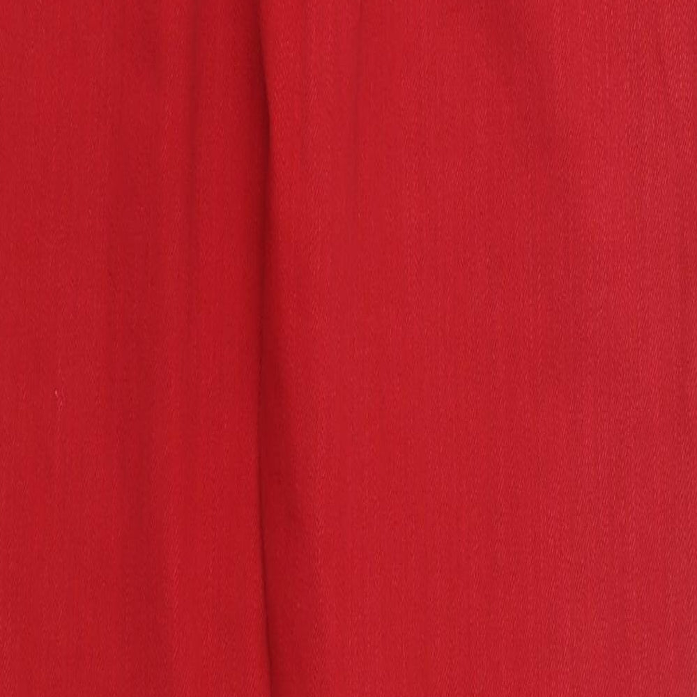 House of Denim Womens Red  Denim Skinny Jeans Size 12 L31 in
