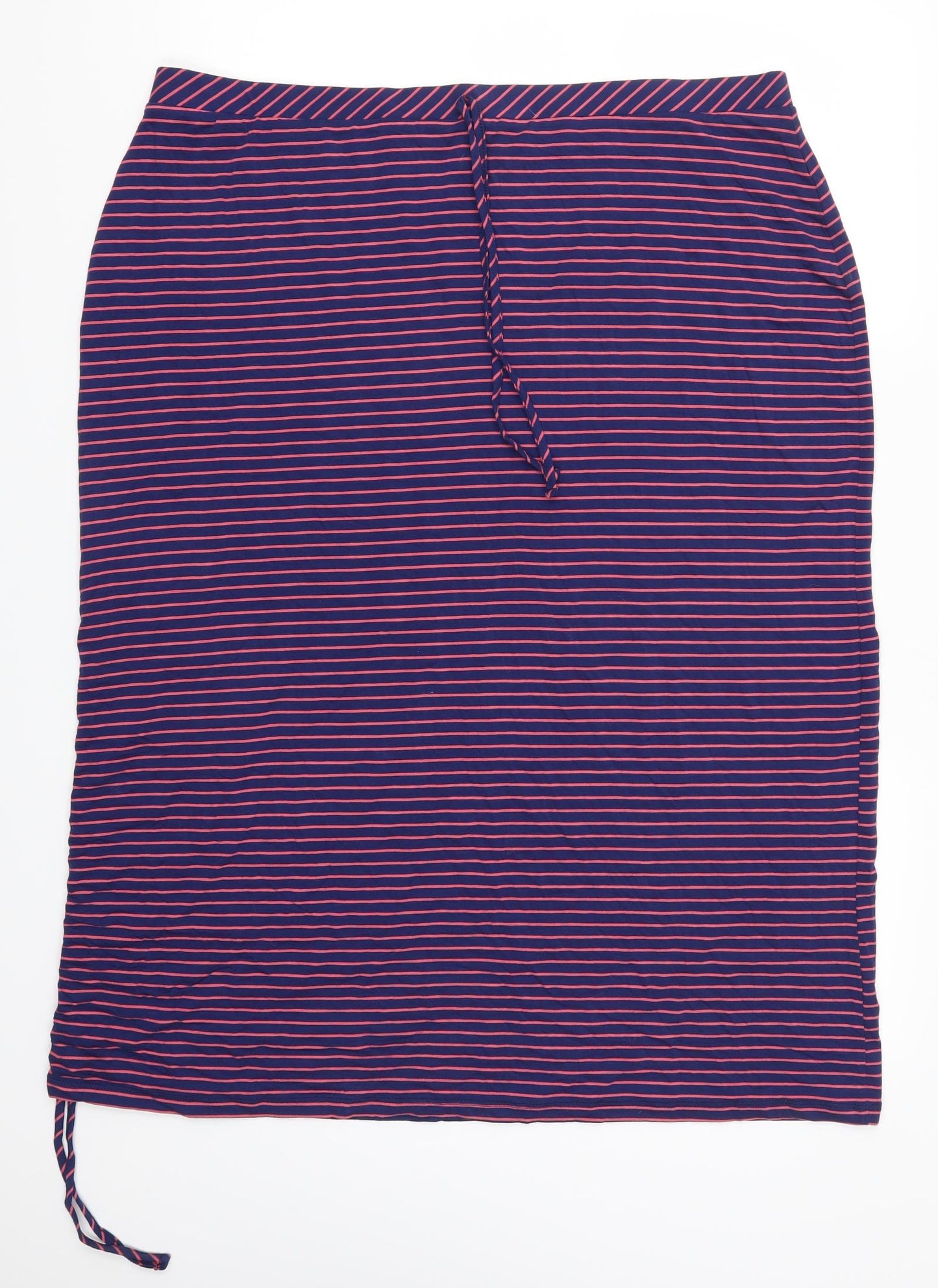 NEXT Womens Pink Striped  Straight & Pencil Skirt Size 20  - Blue Stripes