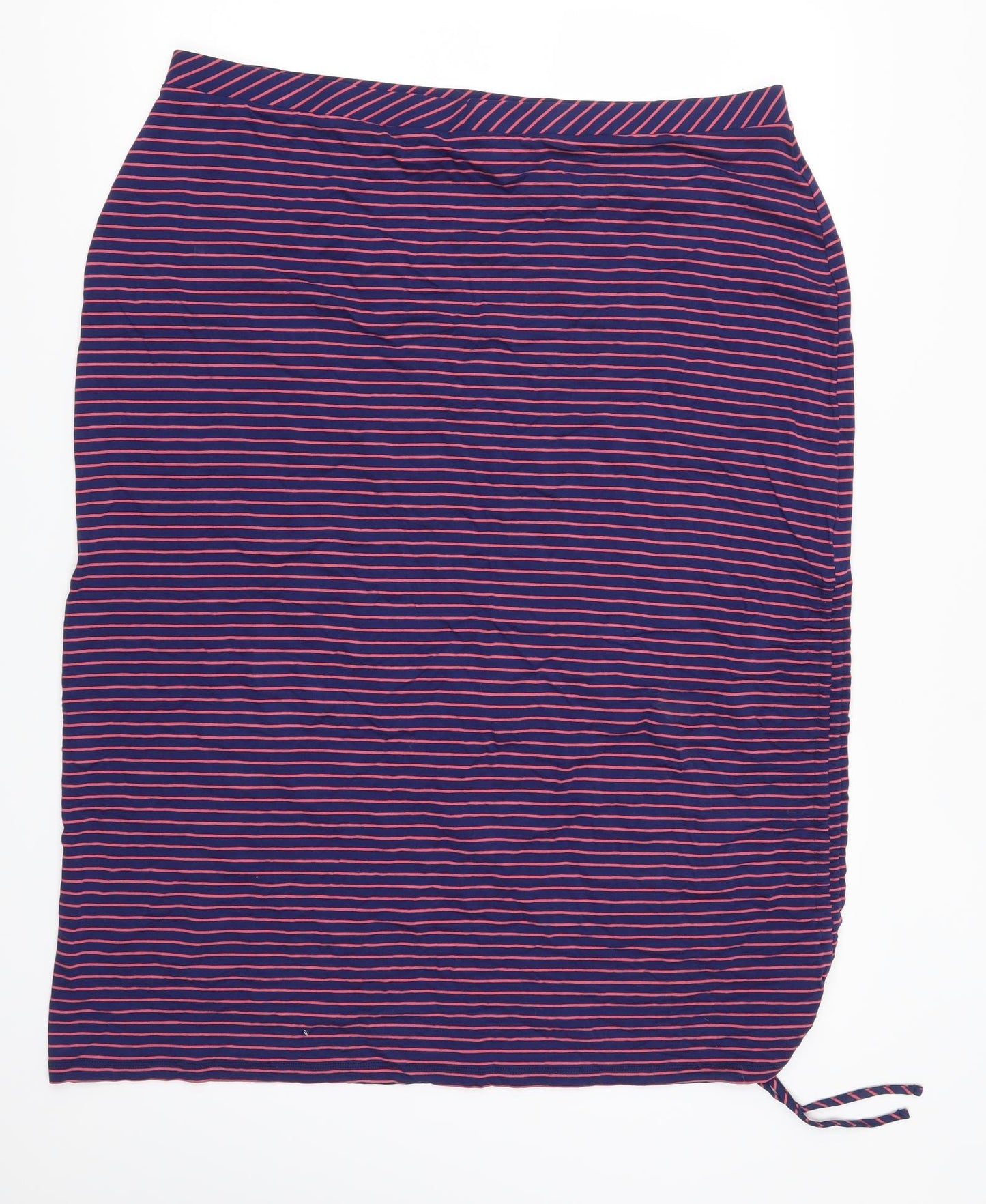 NEXT Womens Pink Striped  Straight & Pencil Skirt Size 20  - Blue Stripes