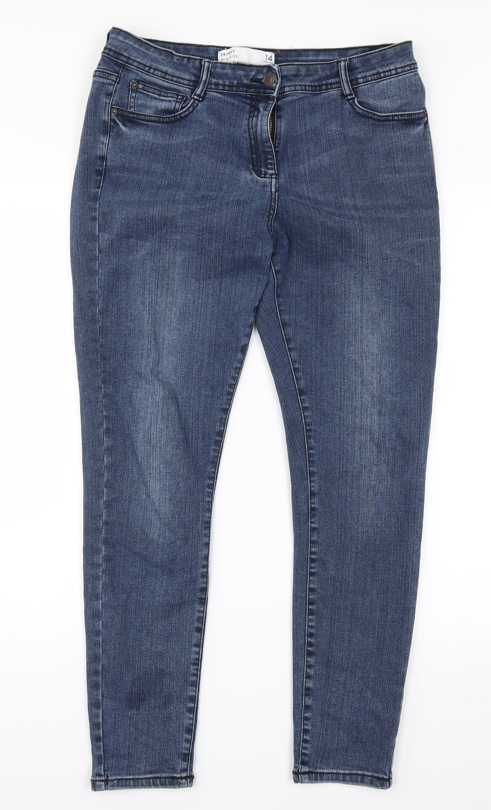 NEXT Womens Blue  Denim Skinny Jeans Size 14 L27 in