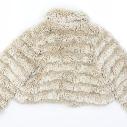 BHS Girls Beige   Jacket  Size 6 Years  - Fluffy