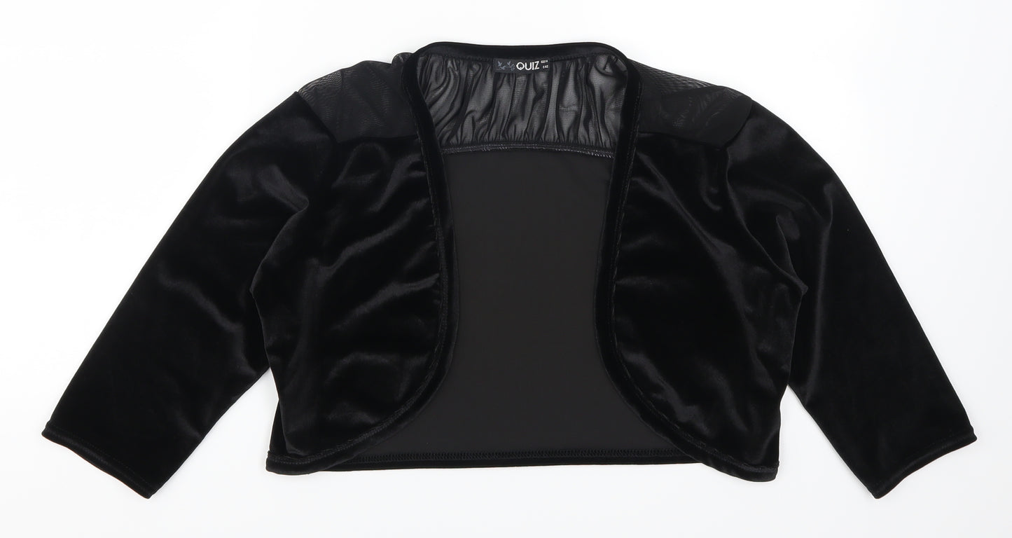 Quiz Womens Black   Jacket  Size 14