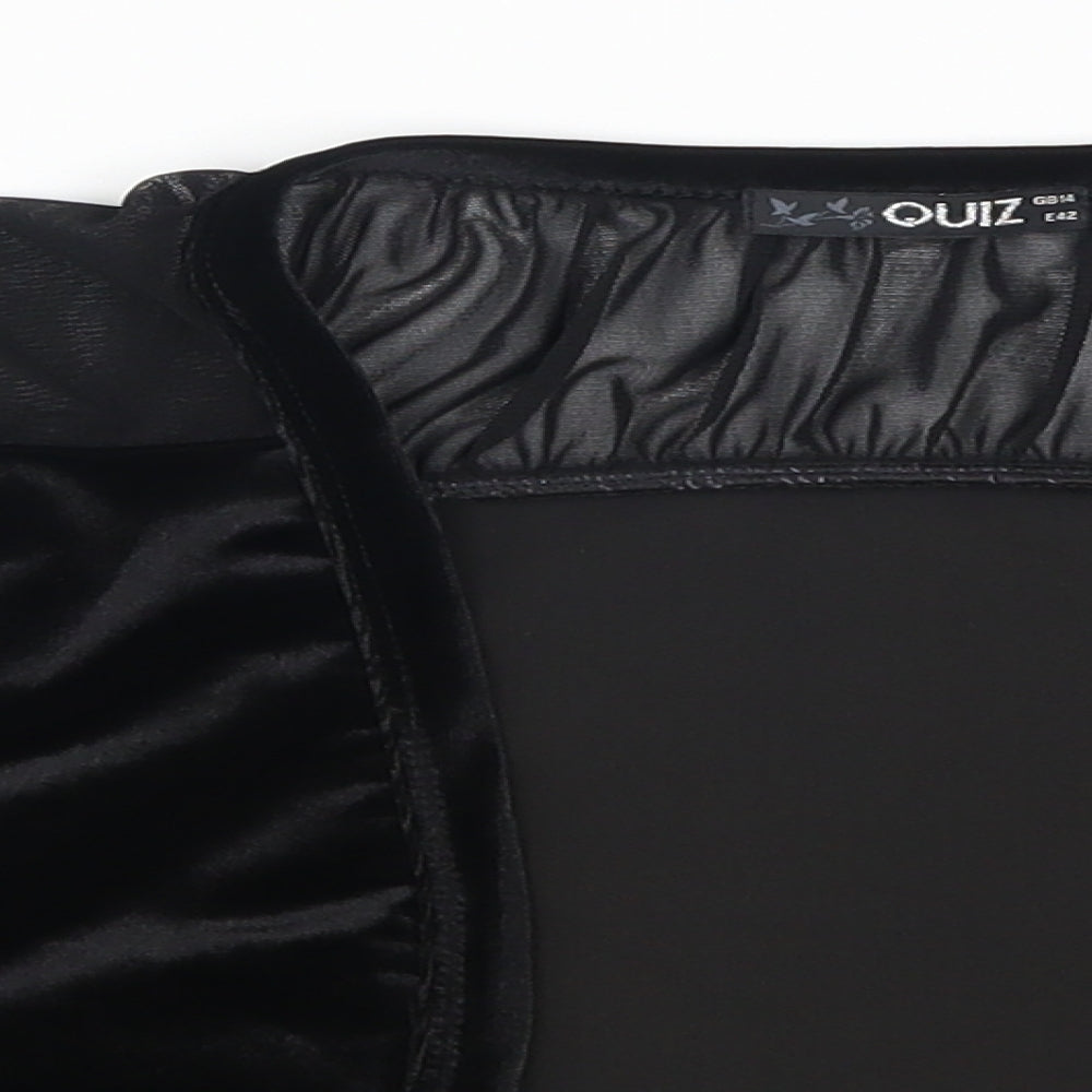 Quiz Womens Black   Jacket  Size 14