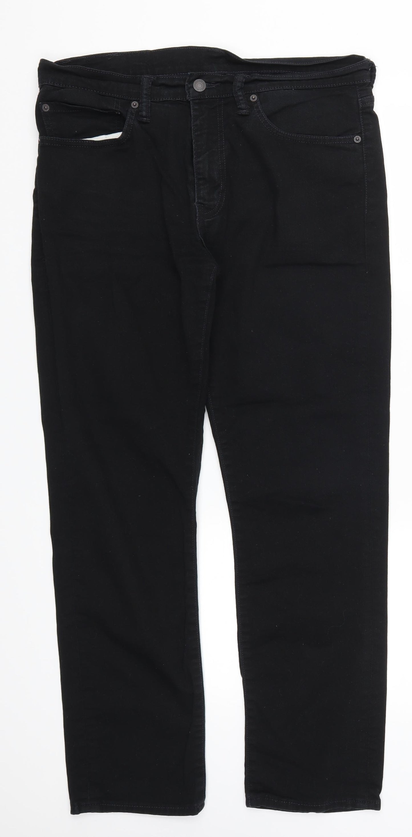 Levi Strauss & Co. Mens Black  Denim Skinny Jeans Size 34 L30 in