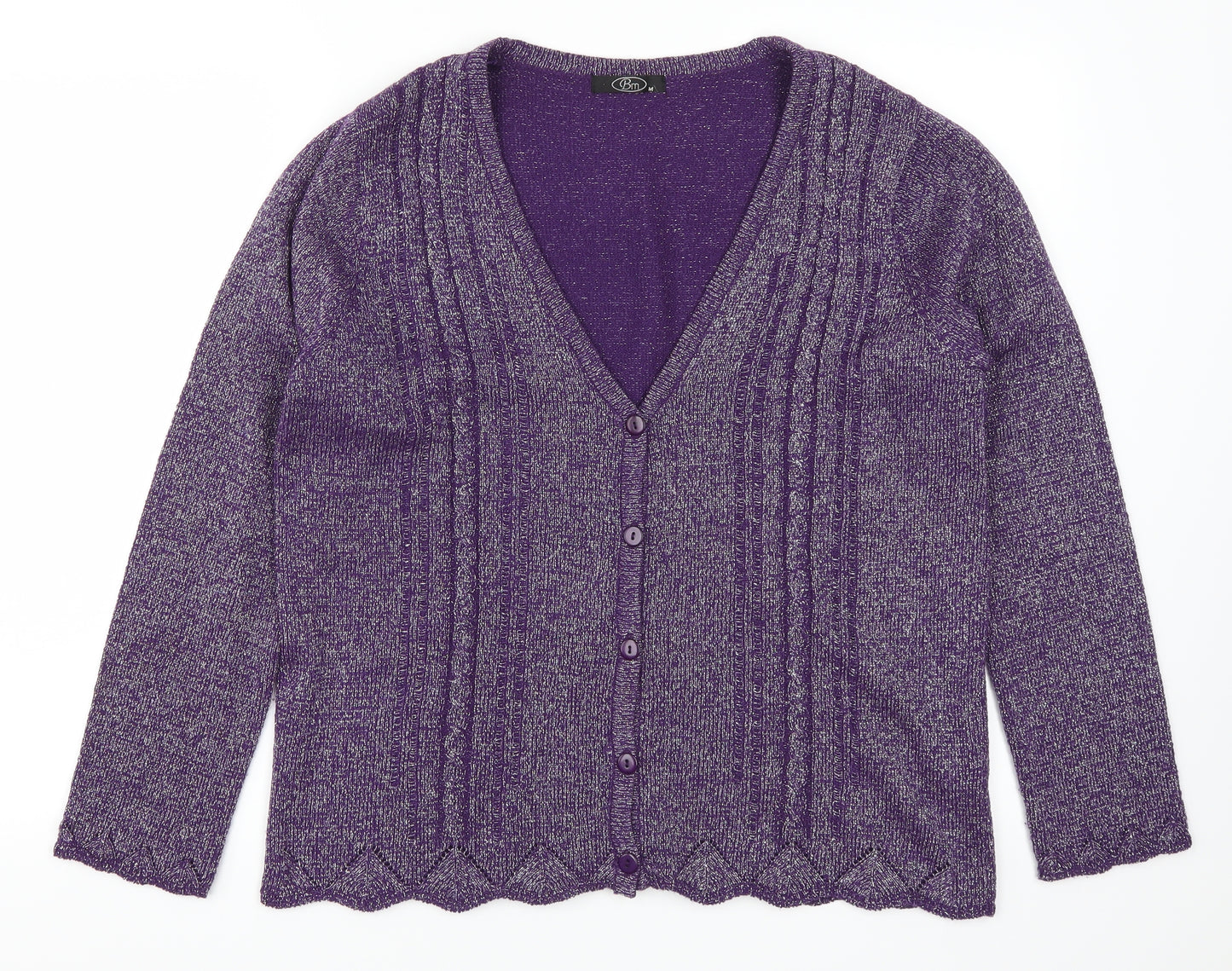 Bonmarché Womens Purple   Cardigan Jumper Size M