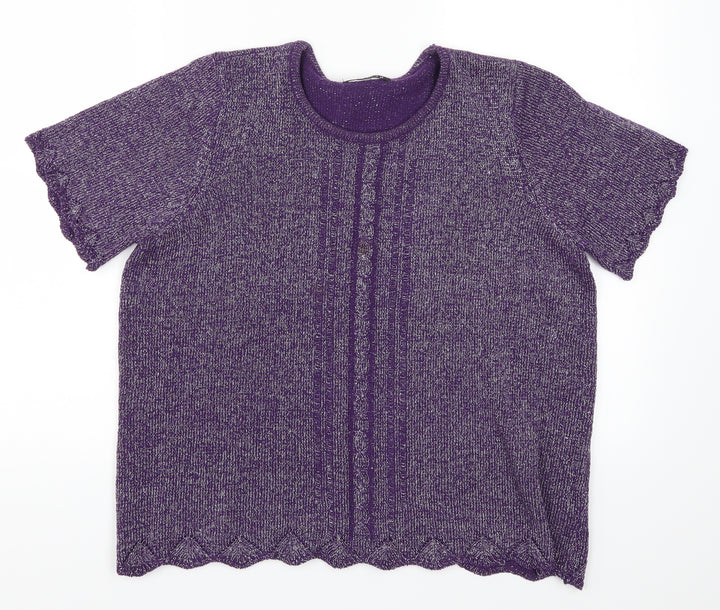 Bonmarché Womens Purple   Pullover Jumper Size M