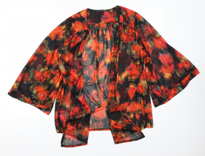 Atmosphere Womens Red Geometric Jacket Size 16