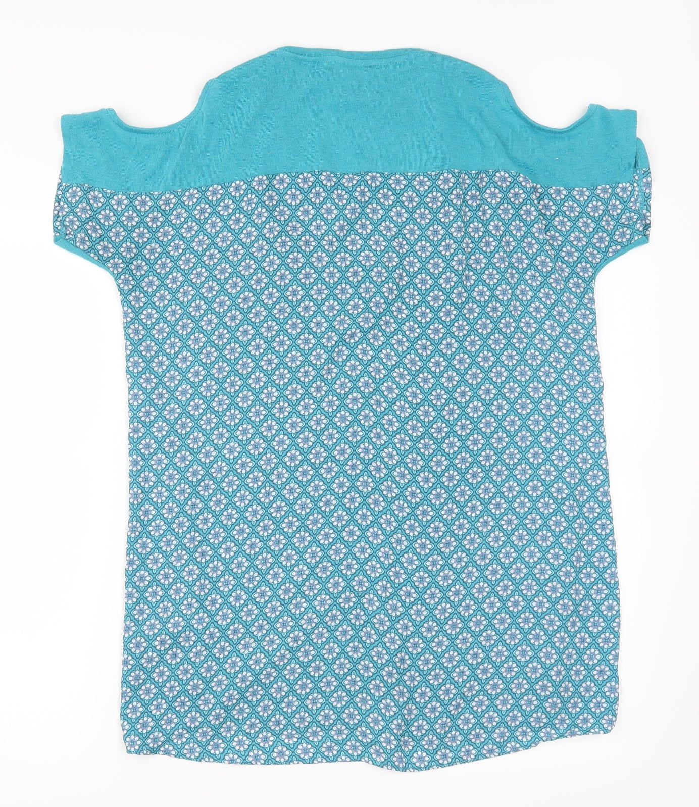 NEXT Womens Blue Geometric  Basic T-Shirt Size 12
