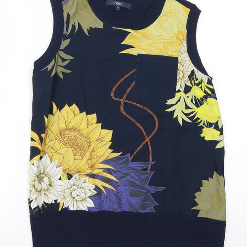 NEXT Womens Blue Floral  Basic Tank Size 10