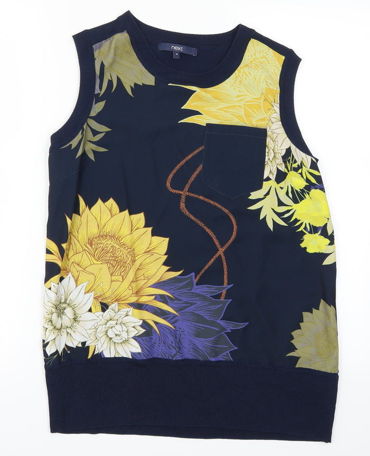 NEXT Womens Blue Floral  Basic Tank Size 10