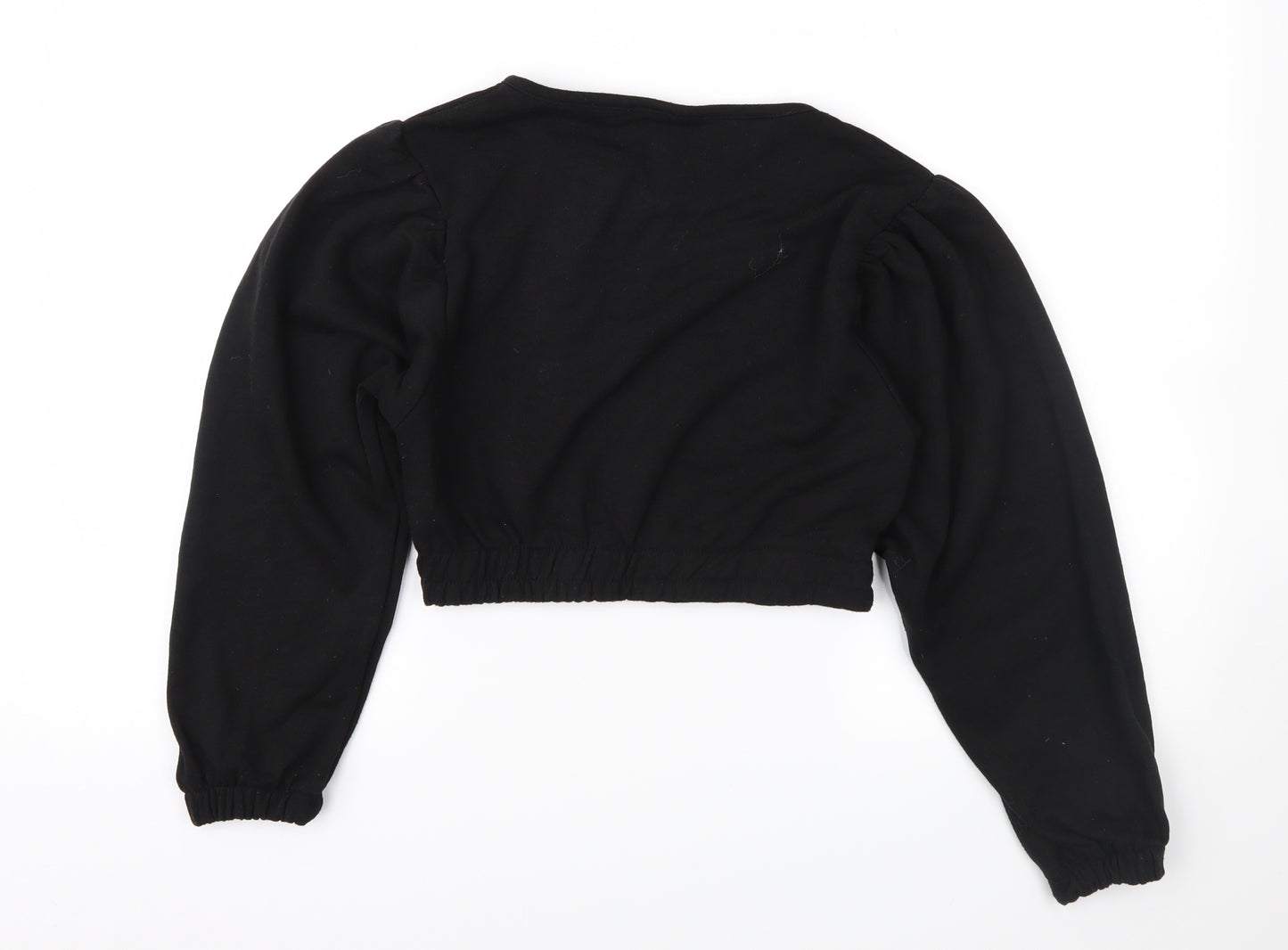 Preworn Womens Black   Pullover Sweatshirt Size 8  - Cropped