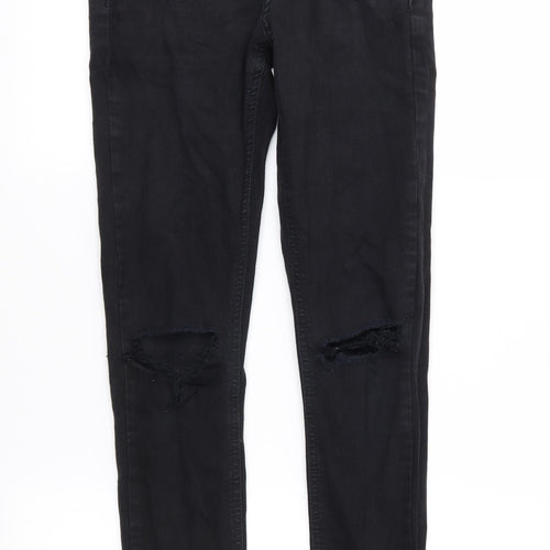 Topshop Womens Black  Denim Skinny Jeans Size 26 in L32 in