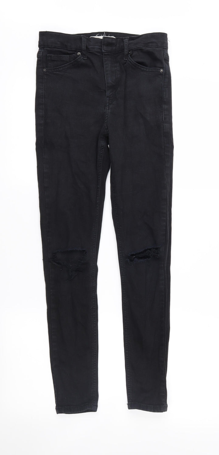 Topshop Womens Black Denim Skinny Jeans Size 26 in L32 in