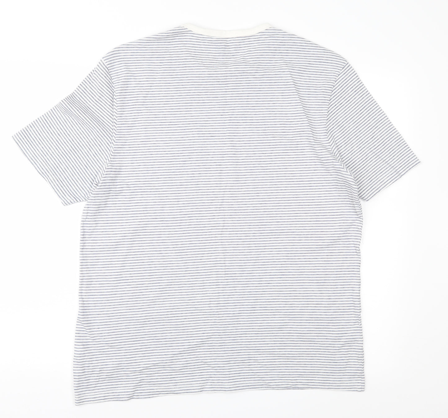 TU Mens Blue Striped Jersey  T-Shirt Size M