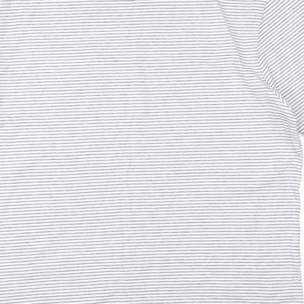 TU Mens Blue Striped Jersey  T-Shirt Size M