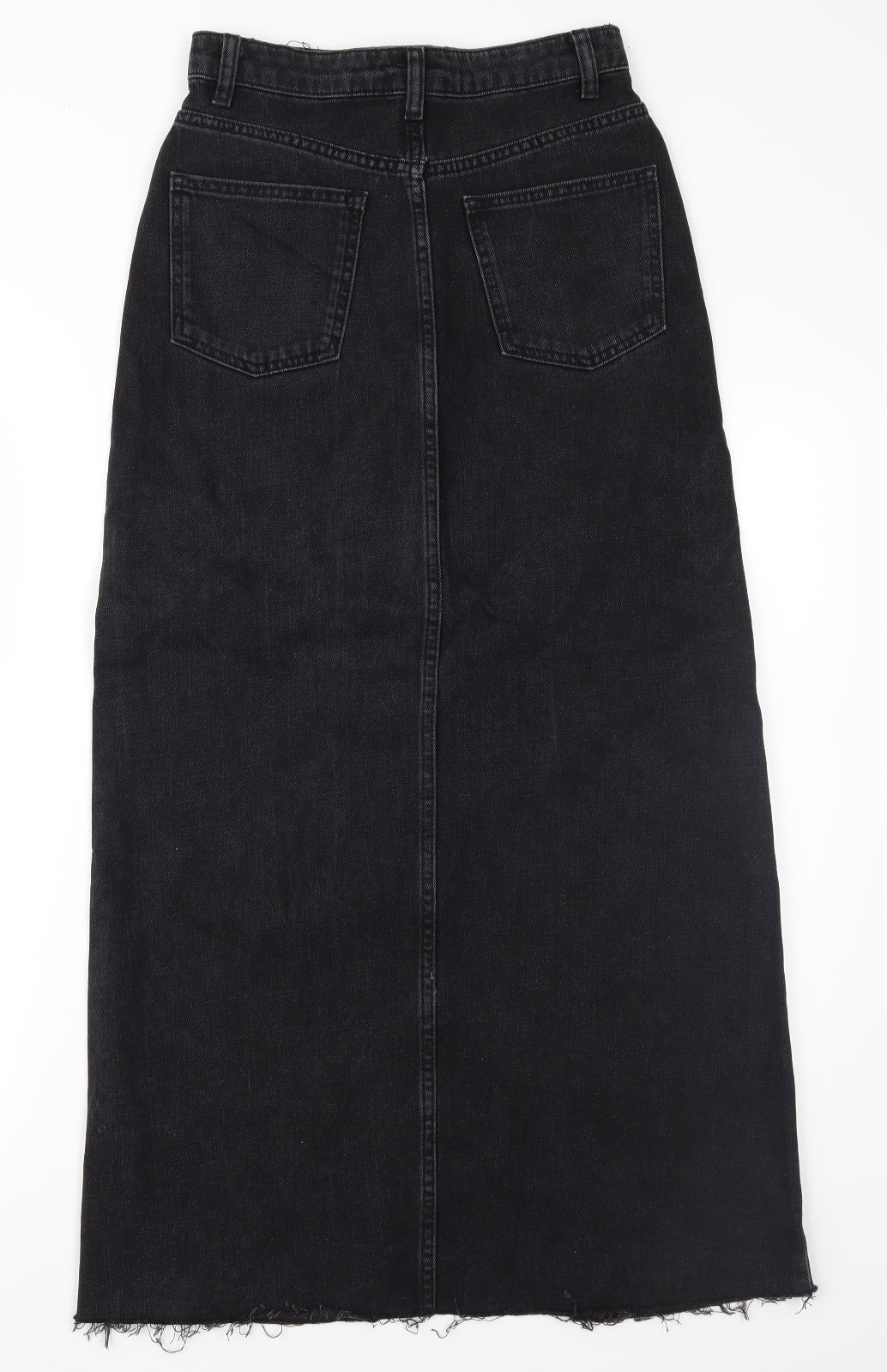 Topshop Womens Black  Denim A-Line Skirt Size 6