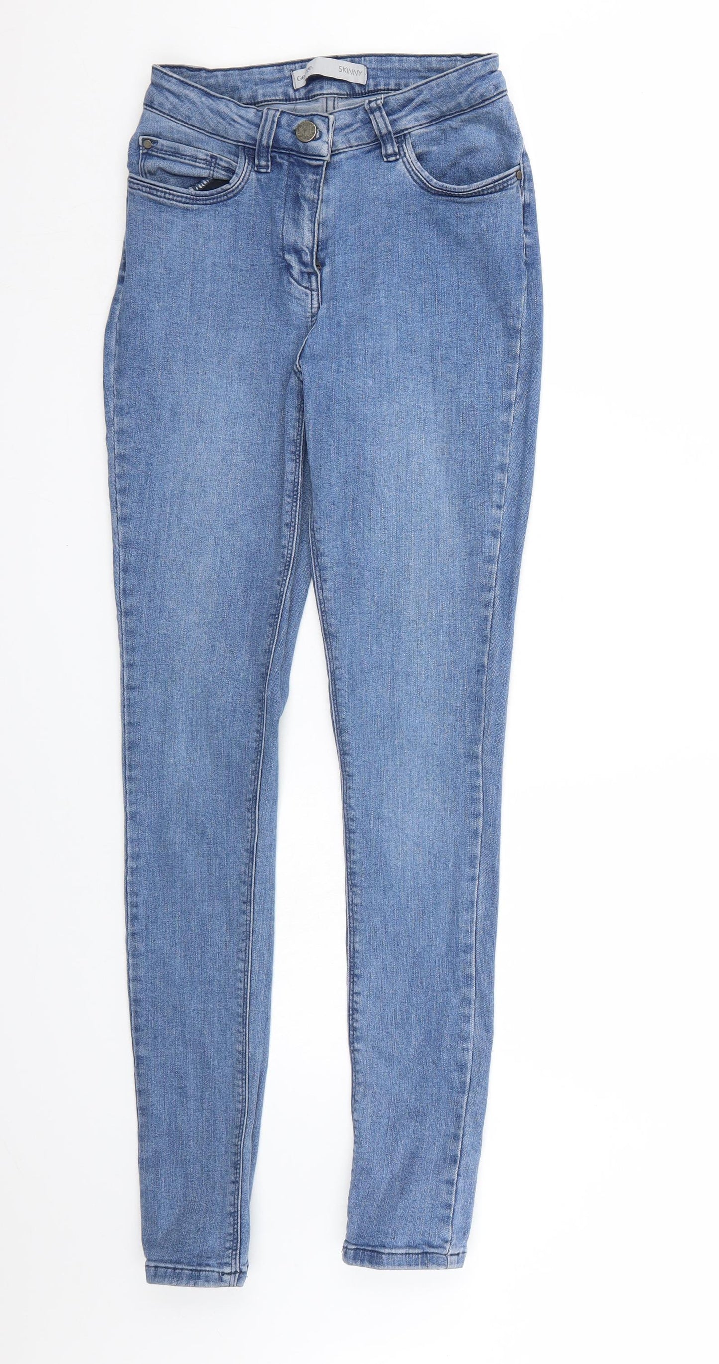 George Womens Blue  Denim Skinny Jeans Size 8 L28 in