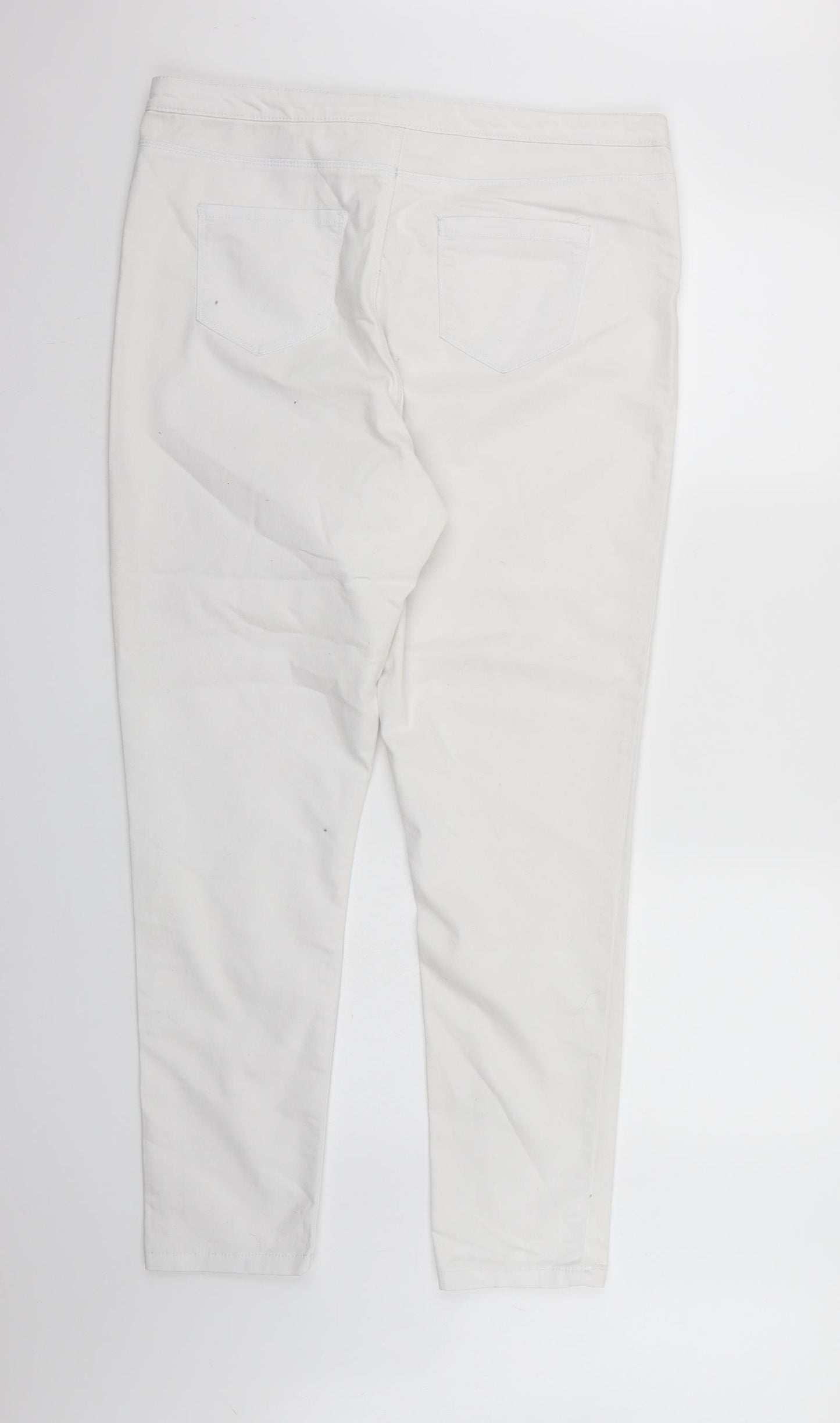 Denim & Co. Womens White  Denim Skinny Jeans Size 16 L28 in