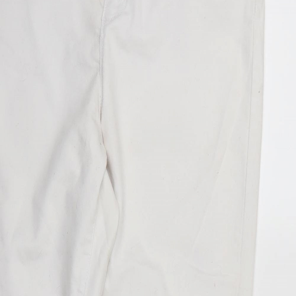 Denim & Co. Womens White  Denim Skinny Jeans Size 16 L28 in